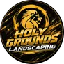 Holy Grounds Landscaping: gold lion emblem